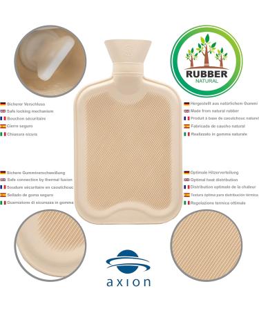 Buy 2L Heat Bottle - Soft Pink Knit Cover with Christmas Design for Pain Relief & Relaxation | Natural Rubber by Axion - Shop Internationally - Buy Online on GoSupps.com