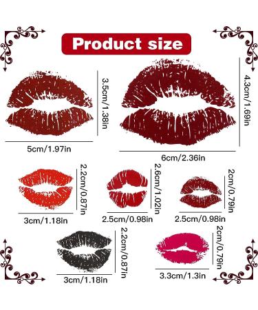 Red Lips Temporary Tattoo Stickers - 55 Sheets (145Pcs) | Self-Adhesive & Water-Proof | Perfect for Valentine's Day Decor | Ideal for Women & Girls - Buy Online on GoSupps.com