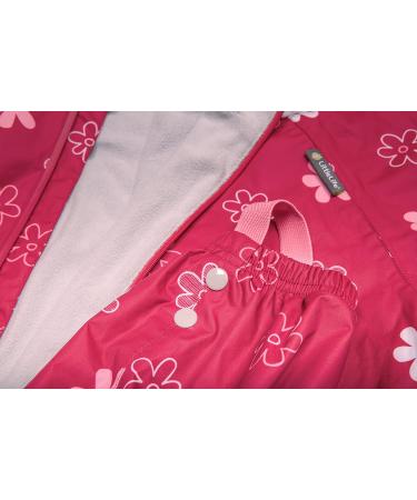 LittleLife Children's Waterproof Fleece-Lined All-In-One Puddle Suit - Pink Flowers 6-12 Months - Buy Online on GoSupps.com