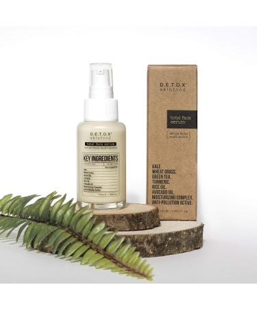 Detox Skinfood Total Face Serum | For a Firm and Bright Skin combines the best natural ingredients with the most efficient cosmetic actives | Vegan Skincare - Buy Online on GoSupps.com