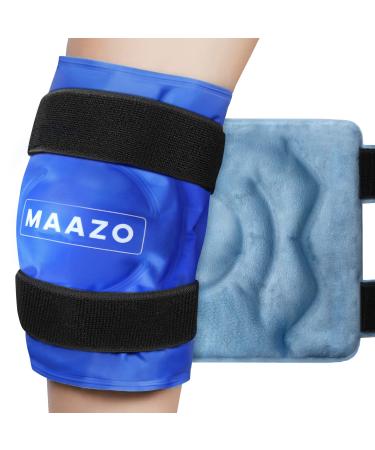 Knee Ice Pack Wrap for Knee Pain Relief MAAZO Reusable Hot & Cold Therapy Ice Pack for Leg Injuries Swelling Knee Surgery Arthritis Meniscus Tear and ACL Standard