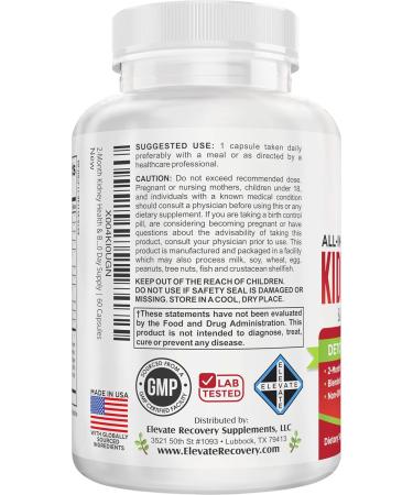 Kidney & Bladder Support (2-Month) Supplement | All-in-1 Urinary Health Support Supplements | 60-Day Bulk Supply | 60 Capsules - Buy Online on GoSupps.com