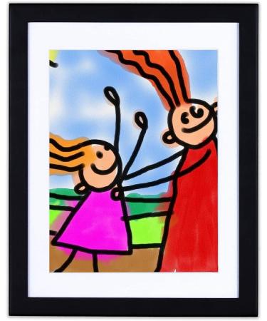 Li'l DAVINCI Art Frame - Front-Opening EZ Store Wooden Frame (Black 8.5 x 11) - Buy Online on GoSupps.com
