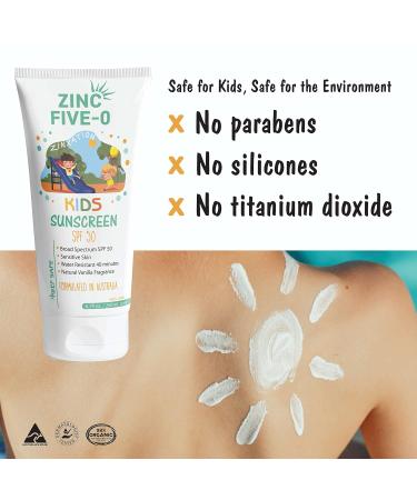 Kids Mineral Sunscreen SPF 50 | 98% Organic Non-Nano Zinc Oxide Sensitive Skin Safe Broad-Spectrum UVA/UVB Protection - Buy Online on GoSupps.com