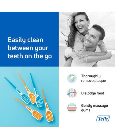 TEPE Dental Floss Picks - EasyPicks XS/S Orange 60 Pack | Premium Tooth Flossers for Healthier Smiles - Buy Online on GoSupps.com