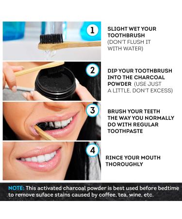 Organic Activated Charcoal Teeth Whitening Powder | USA Made Coconut Charcoal | Safe & Effective Tooth Whitener | Better than Strips & Gels - Buy Online on GoSupps.com