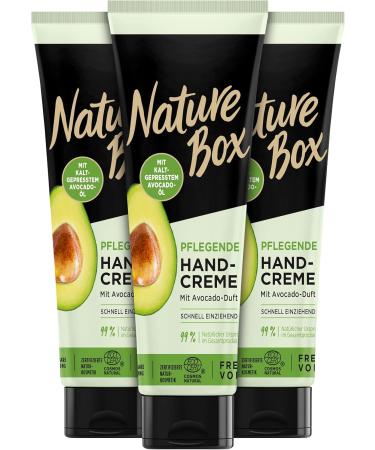 Nature Box Nourishing Hand Cream - Avocado Fragrance (Pack of 3 x 75g) | International Shipping Available - Buy Online on GoSupps.com