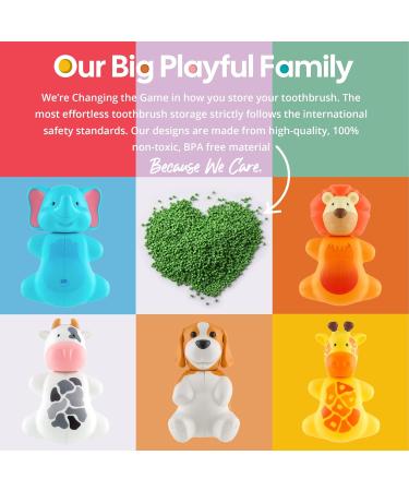 Flipper Fun Animal Turtle Toothbrush Cover | Kids Suction Cup Toothbrush Holder | Stylish Bathroom Toothbrush Holder - Buy Online on GoSupps.com