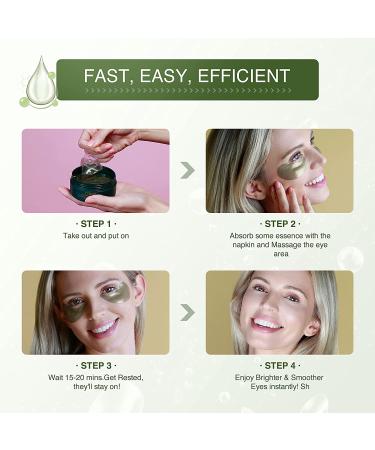 Hydrolyzed Collagen Under Eye Patches (60 Pcs) for Dark Circles & Puffiness - with Seaweed & Tea Tree Extract - Anti Wrinkle, Hydrating Eye Masks - Buy Online on GoSupps.com