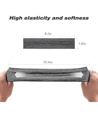 VSIOPY 4-Piece Non-Slip Sports Headbands for Men | Moisture-Wicking Hair Bands for Jogging Yoga Cycling & Fitness | 2 Black & 2 Gray - Buy Online on GoSupps.com