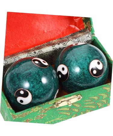 Fomiyes 4-Piece Health Massage Handballs - Stress Relief Baoding Balls with Bell for Hand Exercises & Relaxation - Buy Online on GoSupps.com