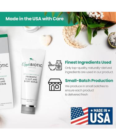 Scalp & Body Scrub - Exfoliating Sugar Scrub with Green Tea & Coconut Oil for Hair Face & Body - 6 oz - Buy Online on GoSupps.com