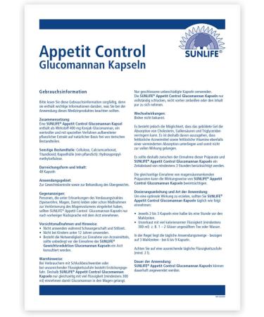 Buy Sunlife Appetit Control Capsules | 400mg Glucomannan | Appetite Suppressants | 48 Pieces | High-Quality Vegan Nutritional Supplements - Buy Online on GoSupps.com