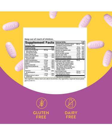 Nature's Way Alive! Women's Energy Multivitamin Tablets - B-Vitamin Complex for Cellular Energy - 130 Count Bottle - Buy Online on GoSupps.com