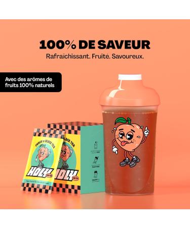 HOLY Iced Tea Lot de 10 bo tes de d gustation Peach x Nectarine x Black Tea avec poudre go t p che | 10 portions d'antioxydants et de superaliments | Th glac sans sucre | V g talien avec ar mes Peach x Nectrarine - Buy Online on GoSupps.com