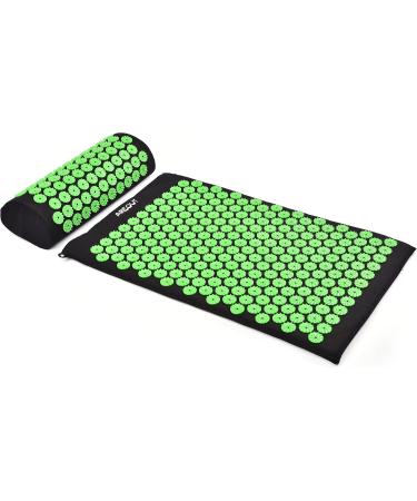 Acupressure Set: Acupuncture Mat & Pillow for Pain Relief - Unisex Green with Bag - Buy Online on GoSupps.com