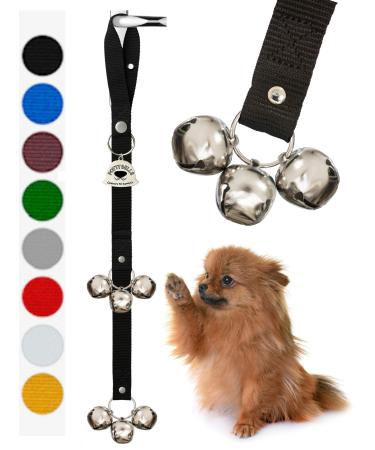 Caldwell's Pet Supply Co. Potty Bells Housetraining Dog Doorbells for Dog Training and Housebreaking Your Dog Loud Dog Door Bell for Potty Training Puppies and Dogs One Potty Bell Black