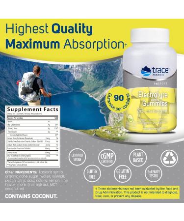 Trace Minerals Electrolyte Stamina Gummies - Vegan Lemon Lime Energy & Endurance Booster (90 Count - Buy Online on GoSupps.com