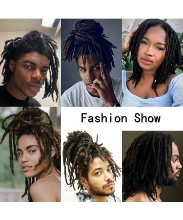 TAOYEMY Dresdlock Extension 8 inch 30 Strands 100% Real Human Hair Afro Kinky Dreadlock Extensions for Man/Women (1B 0.8cm-8inch-30 pieces) 0.8cm-8inch-30 pieces 1B - Buy Online on GoSupps.com