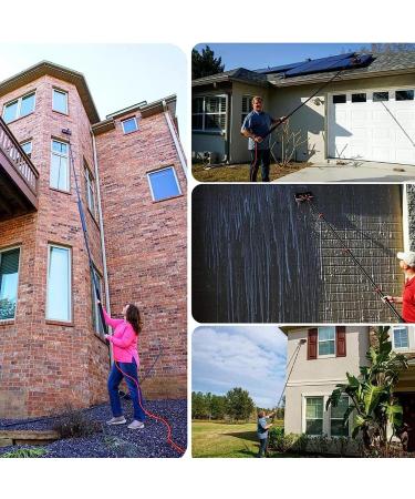 36FT/10.8m Water Fed Pole & Backpack/Window Cleaning Telescopic Brush/Extendable Window Washer conservatory roof cleaner water fed pole Photovoltaic Panel Cleaning 35cm Brush Head 12M/39FT - Buy Online on GoSupps.com