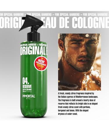 Immortal NYC Reserve 04 After Shave Spray Premier Men's Cologne 17 oz - Exclusive Barbers - Softens Skin - Refreshes/disinfects and Relieves Face and Skin - Moisturizing Formula After Shaving Fruity Woody - Buy Online on GoSupps.com