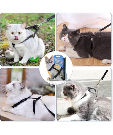 Adjustable Cat Leash & Dishes Set | Safe Harness for Kittens Puppies & Rabbits - 120cm Nylon Breakout Vest - Buy Online on GoSupps.com