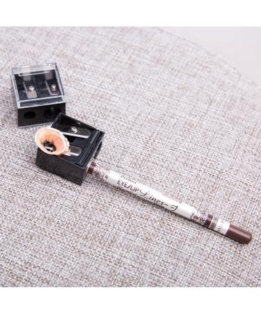 2-in-1 Makeup Pencil Sharpener for Eyeliner, Eyebrow Pencil & Lip Liner - Black - Buy Online on GoSupps.com