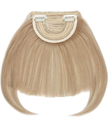 SEGO Clip-in Pony Hairpiece Extensions | Sandy & Bleach Blonde Fringe Bangs | Realistic One Piece Front Hair Extension - Buy Online on GoSupps.com