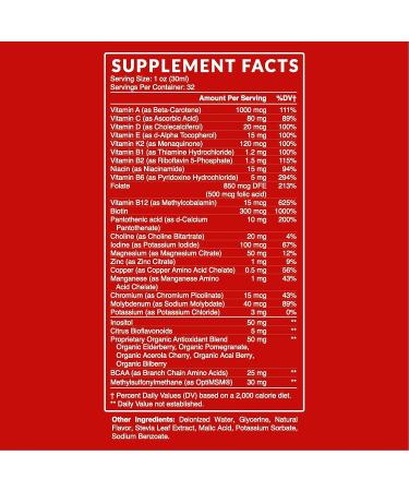 Powerful Liquid Multivitamin with Vitamin B6 & B2 for Immune & Digestive Support | 32 FL oz - Buy Online on GoSupps.com