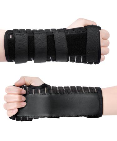 AOOWU Wrist Support Splint Brace Adjustable Carpal Tunnel Wrist Support Brace with Metal Splint Breathable Wrist Support per Relieves Pain from Carpal Tunnel Sprains and Tendonitis (L Right) L Right