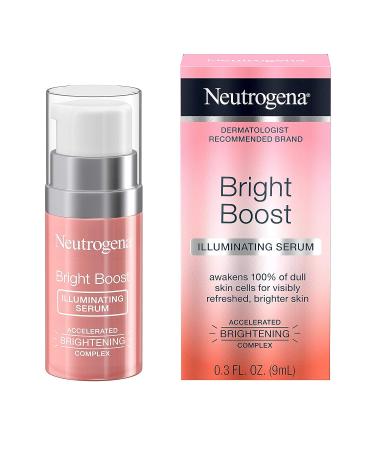 Neutrogena Bright Boost Illuminating Face Serum - Neoglucosamine & Turmeric Extract - Even Skin Tone, Reduce Dark Spots - 0.3 fl. oz - Buy Online on GoSupps.com