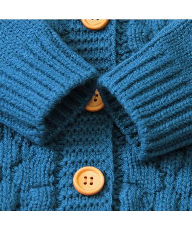 Puseky Baby Knit Sweater with Hooded Ears - 6-12 Months, Denim Blue - Buy Online on GoSupps.com
