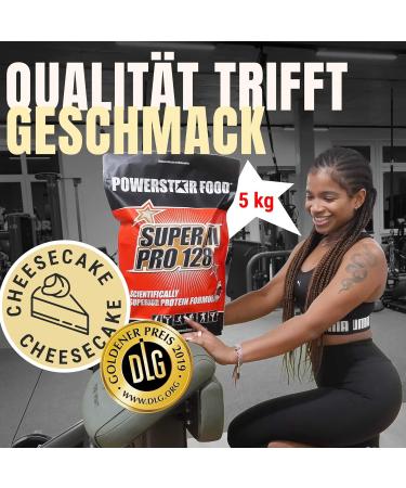 Powerstar Super Hi Pro 128 - 5kg Multi-Component Protein Powder Cheesecake | 79% Protein | Ideal for Muscle Building | International Shipping Available - Buy Online on GoSupps.com