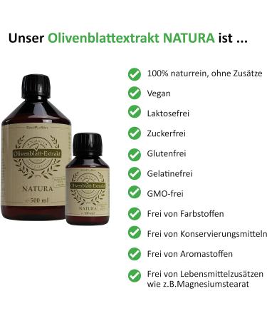 100% Natural Olive Leaf Extract 100ml - Vegan Gluten-Free No Additives - High Dose Liquid Supplement - Buy Online on GoSupps.com