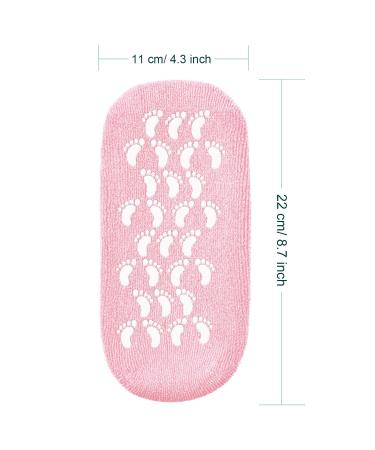 Soft Cotton Gel Moisturizing Spa Gloves & Socks for Cracked Dry Skin - Unisex Pink Rose Solution - Buy Online on GoSupps.com