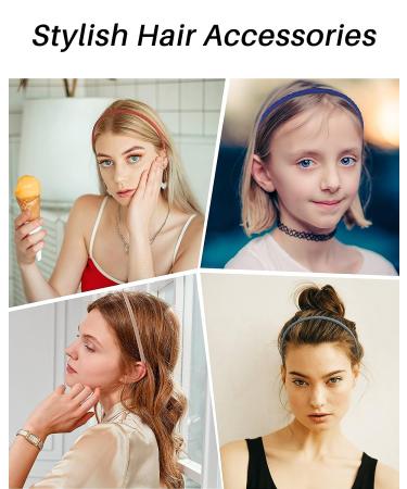 DualFerv 7mm Thin Headbands for Women - 18Pcs Plastic Hairbands with Teeth - Hair Accessories for Girls, Teens, and Women - Buy Online on GoSupps.com