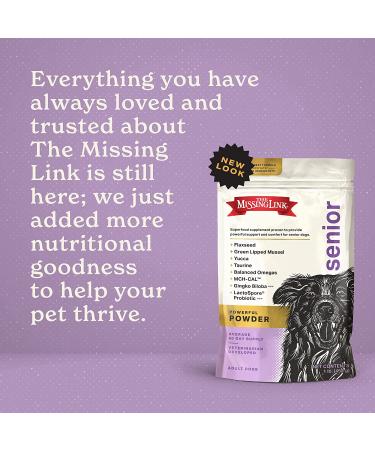 Senior Dog Superfood Supplement Powder - Omega, Fiber, Mussel, Glucosamine, Probiotics, Yucca, Ginko Biloba - Supports Bones, Joints, Skin, Coat, Heart, Eyes, Memory & Cognition - 1lb - Buy Online on GoSupps.com