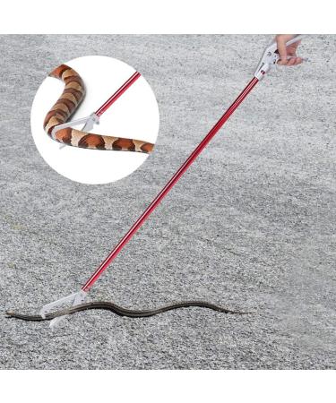 Aluminum Foldable Heavy Duty Reptile Grabber Snake Tong Good Toughness Grabber Tool for(red 120cm) - Buy Online on GoSupps.com