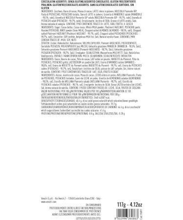 Venchi - Murrine Collection - Blue box with assortment of Mini ingots 117 g - with Piedmont Hazelnuts PGI - Gluten free - Gift idea - Buy Online on GoSupps.com