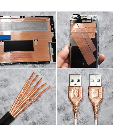 tifanso 2PCS Copper Tape with Dual Side Conductive Adhesive  Copper Foil Tape  Copper Foil Tape for Stained Glass  EMI Shielding  Electrical Repairs (1/4inch) - Buy Online on GoSupps.com