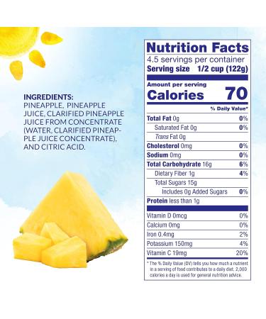 Dole Pineapple Chunks in 100% Fruit Juice 20oz (Pack of 12) - Buy Now! - Buy Online on GoSupps.com