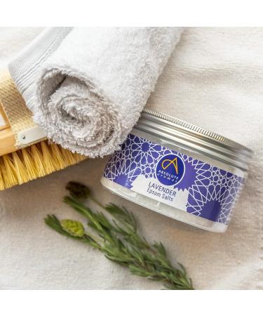Absolute Aromas Lavender Epsom Bath Salts 300g - Infused with French Lavender Essential Oil - Soothe Skin & Calm Senses - Buy Online on GoSupps.com
