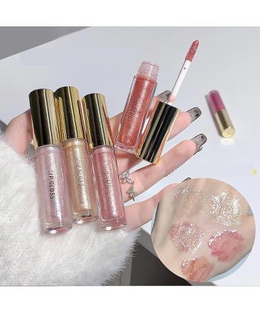 Shop 5 Colors Shimmery Glitter Lip Gloss Set - Plumping Hydrating Lip Glow Oil | High Shine Sparkling Lipstick Makeup - International Shipping Available - Buy Online on GoSupps.com