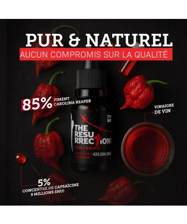 The Resurrection 20 ml Sauce Piquante Extr me Carolina Reaper 433.534 SHU Artisanale pour les Fans de Piment Extr me The Resurrection 10/5 20 ml - Buy Online on GoSupps.com