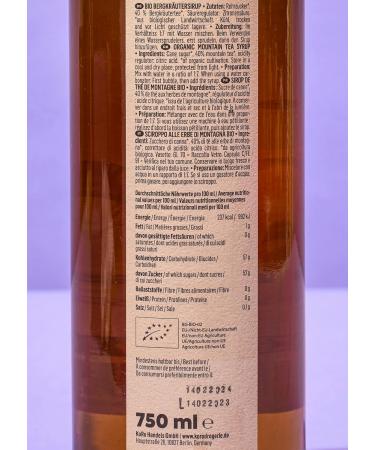 KoRo - Organic herbal tea syrup 750ml - Greek mountain tea taste - Syrup for refining drinks - Gentle manufacturing process - Buy Online on GoSupps.com