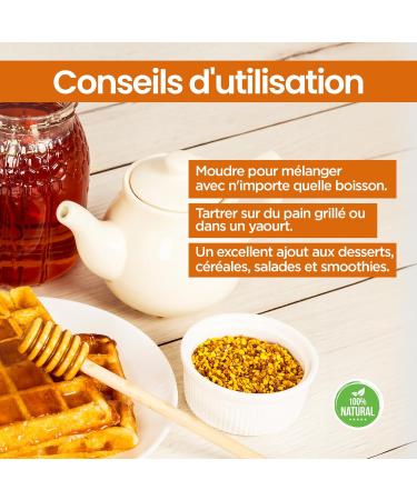 Propol-mel Pollen de Fleur de Lotus 100% Naturel. 500 grammes Issu d Abeilles Sans R sidus. Source de Prot ines d Acides Amin s de Lipides de Vitamines et de Min raux. - Buy Online on GoSupps.com
