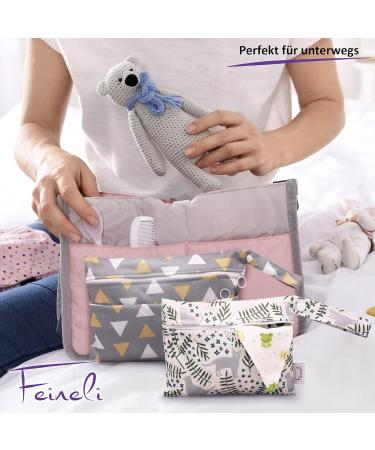 FEILELI NASSPACK WETBAG - 2 Set | Geometric Triangles | Zip & Dry Compartment for Cloth Diapers Swimwear & More - Ideal Storage Solution - Buy Online on GoSupps.com