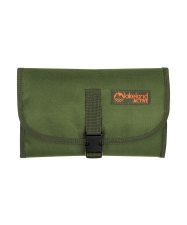 Lakeland Active Eskdale Fold Out Hanging Travel Toiletry Bag for Men & Women - Moss Green