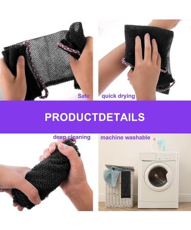 Buy Molain African Exfoliating Net - Back Scrubber for Women & Men | Long Shower Sponge & Loofah | Body Washing Accessories - Black - Buy Online on GoSupps.com