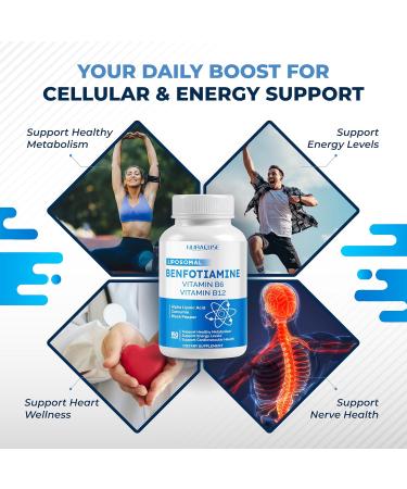 Liposomal Benfotiamine with Vitamin B6 Vitamin B12 Alpha Lipoic Acid Curcumin - Support Healthy Metabolism Energy Levels- Made and Tested in The USA 150 count (pack of 1) - Buy Online on GoSupps.com